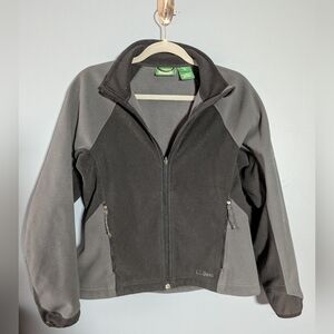 L.L Bean Black And Grey Weather Channel Polartec Fleece Women's Size Small